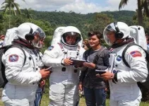visita de astronautas da NASA