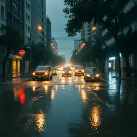 Chuva alaga ruas em Guarulhos