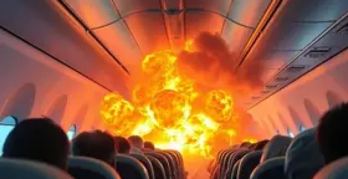 explosão em voo