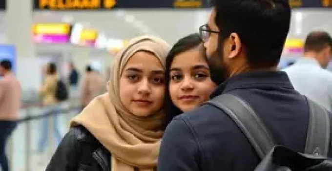 família egípcia detida no aeroporto