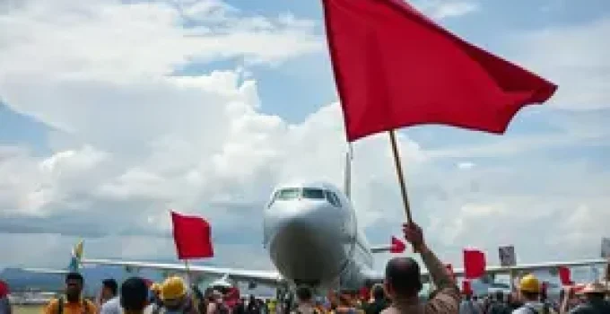 trabalhadores do aeroporto de Guarulhos