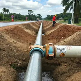 vazamento em adutora